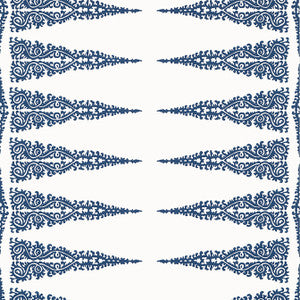 Ellery Stripe Navy on White AT24547 by Anna French Wallpaper