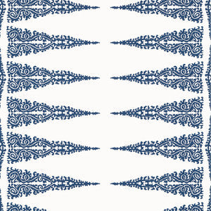 Ellery Stripe Navy on White AT24547 by Anna French Wallpaper