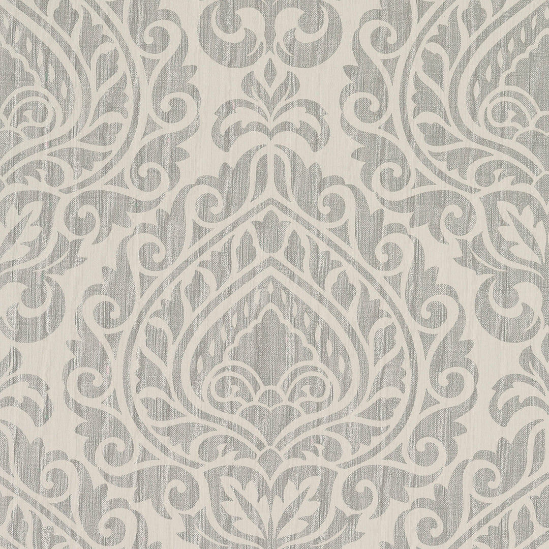 ANNETTE - Metallic Silver on Linen By Anna French Wallpaper