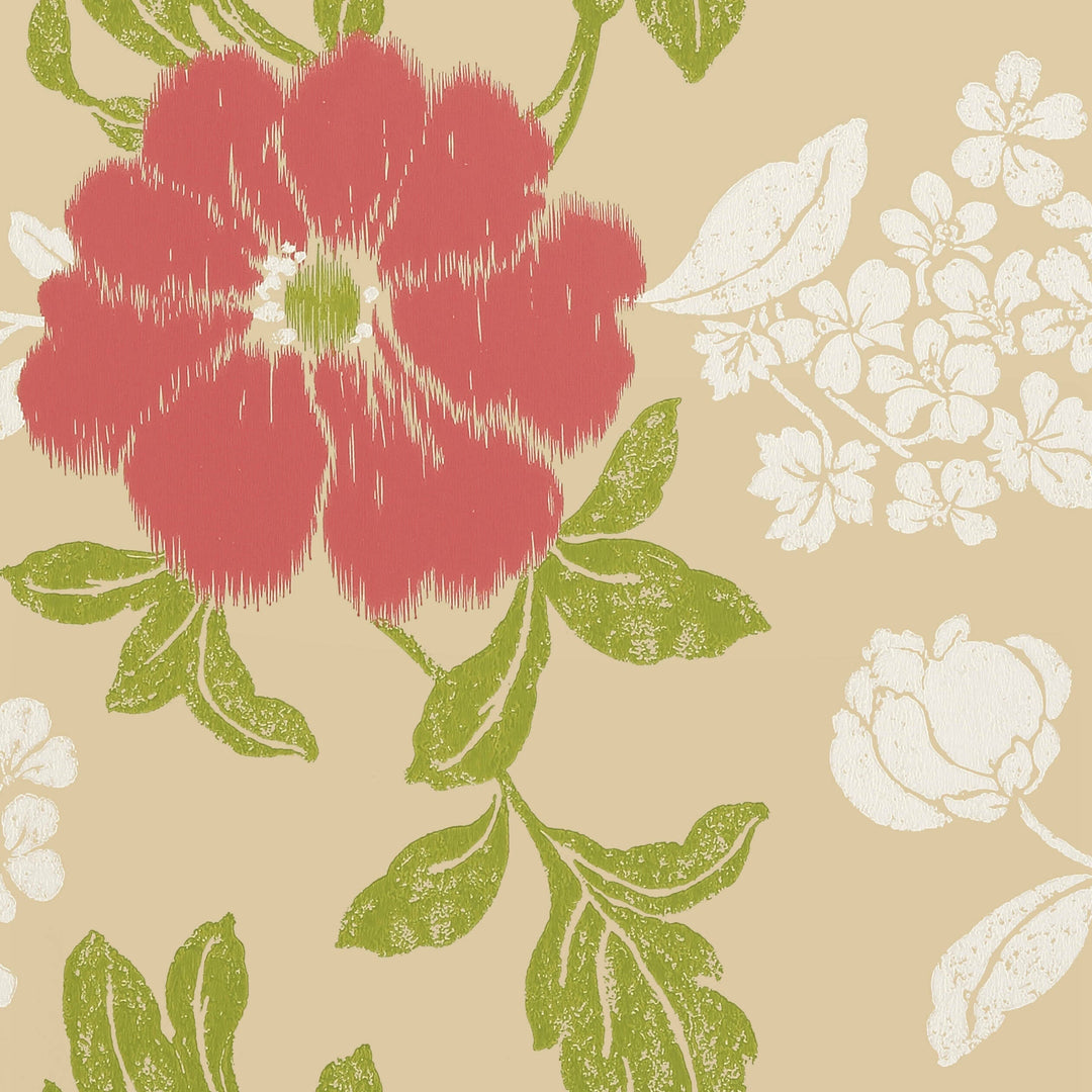 RUE DE SEINE - Pink on Beige By Anna French Wallpaper