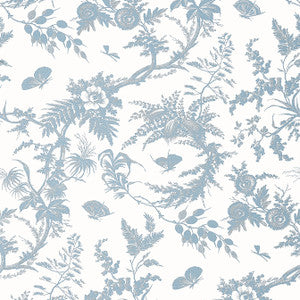 Newlands Toile Soft Blue AT57834 by Anna French Wallpaper