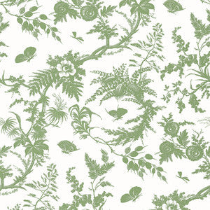 Newlands Toile Green AT57836 by Anna French Wallpaper