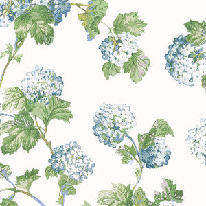 Sussex Hydrangea Blue and Green AT57846 by Anna French Wallpaper