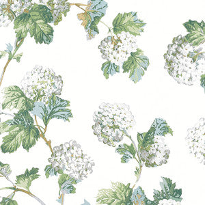 Sussex Hydrangea White and Green AT57849 by Anna French Wallpaper