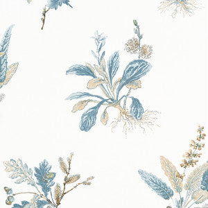 Woodland Beige and Soft Blue AT57850 by Anna French Wallpaper
