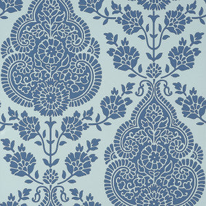 Balmuccia Damask Blue AT57868 by Anna French Wallpaper
