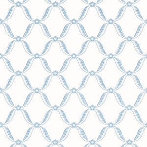 Tate Trellis Soft Blue AT57881 by Anna French Wallpaper