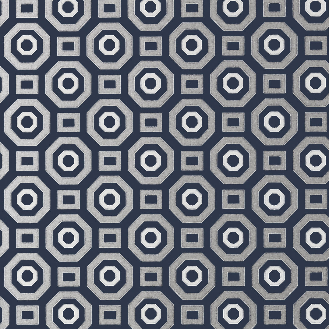 ZANE - Metallic on Navy By Anna French Wallpaper