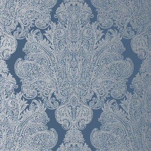 Auburn Metallic Silver on Navy AT6105 by Anna French Wallpaper