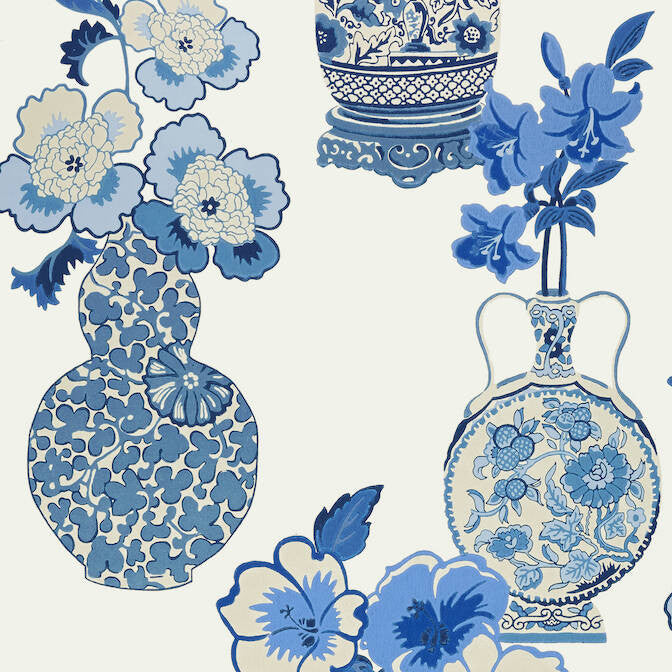 Clarissa Blue and White AT6107 by Anna French Wallpaper Anna French Wallpaper Clarissa Blue and White AT6107Wallpaper Serenade Non Woven Wallpaper UNITED KINGDOM </p><p>Repeat: V: 25.5 20.5 - Fabric Carolina -