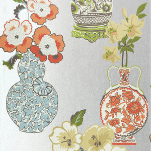 Clarissa Silver AT6108 by Anna French Wallpaper