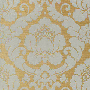 Marlow Aqua on Metallic Gold AT6132 by Anna French Wallpaper