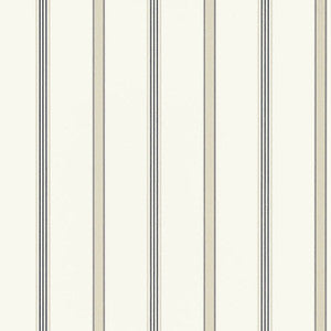 Dawson Stripe Charcoal and Linen AT6140 by Anna French Wallpaper