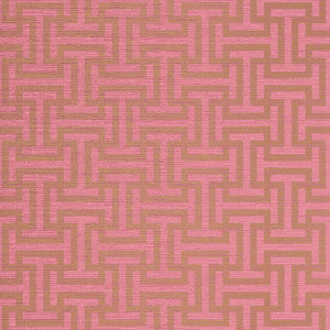 Rymann Metallic Gold on Pink AT6152 by Anna French Wallpaper