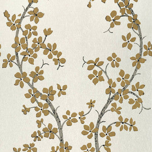 St. Albans Grove Metallic Gold on Pearl AT6157 by Anna French Wallpaper