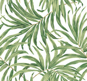 Bali Leaves Yellow & Tan Wallpaper by York Wallcoverings