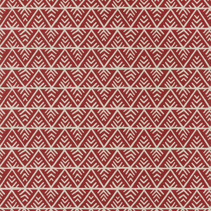 Jules Red on Flax AT78706 by Anna French Wallpaper