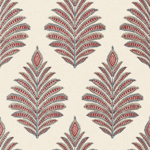 Palampore Leaf Red and Blue AT78726 by Anna French Wallpaper