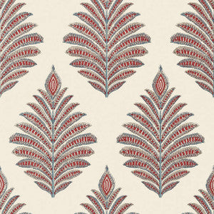 Palampore Leaf Red and Blue AT78726 by Anna French Wallpaper