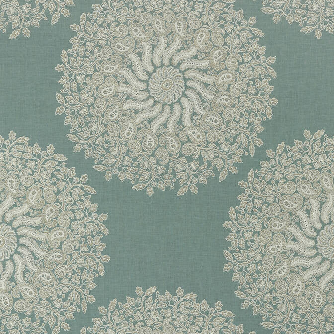 La Provence Robin's Egg AT78729 by Anna French Wallpaper Anna French Wallpaper La Provence Robin's Egg AT78729Wallpaper Palampore Non Woven Wallpaper U.S.A. </p><p>Repeat: V: 25.25 27 - Fabric Carolina -