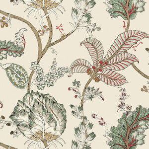 Kalamkari Vine Red and Gold AT78741 by Anna French Wallpaper
