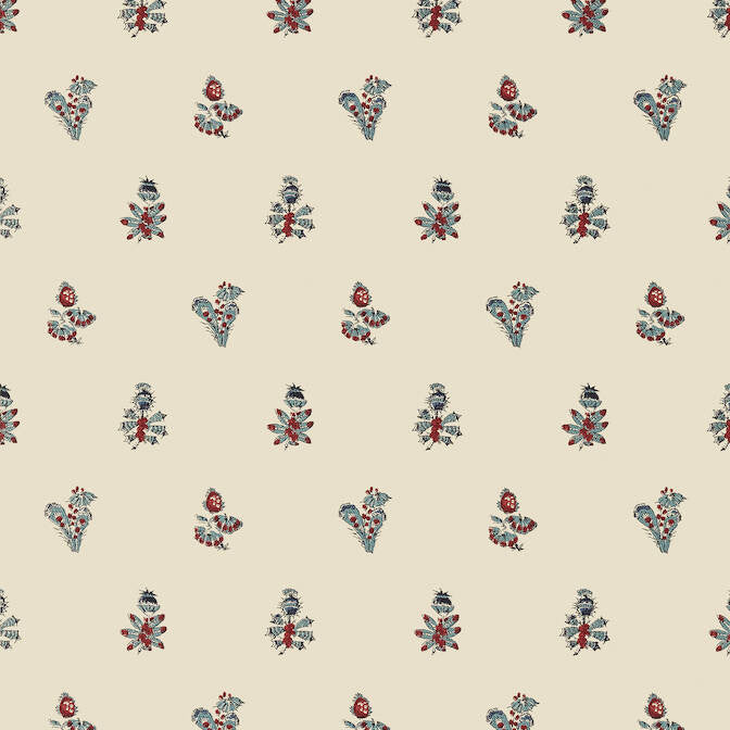 Jouy Red and Blue AT78751 by Anna French Wallpaper Anna French Wallpaper Jouy Red and Blue AT78751Wallpaper Palampore Non Woven Wallpaper U.S.A. </p><p>Repeat: V: 12.5 27 - Fabric Carolina -