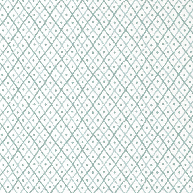 Mini Trellis Robin's Egg AT78754 by Anna French Wallpaper Anna French Wallpaper Mini Trellis Robin's Egg AT78754Wallpaper Palampore Non Woven Wallpaper U.S.A. </p><p>Repeat: V: 4.25 27 - Fabric Carolina -