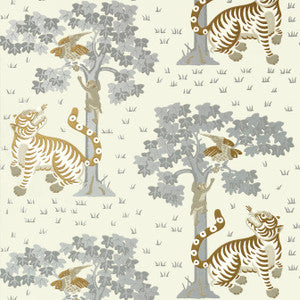 Kahna Metallic Gold and Silver AT78779 by Anna French Wallpaper