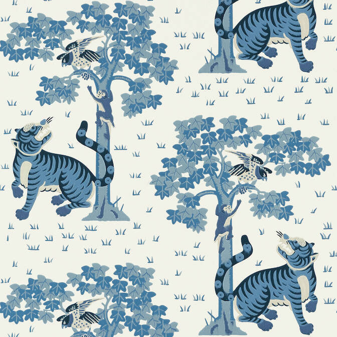 Kahna Blue AT78780 by Anna French Wallpaper Anna French Wallpaper Kahna Blue AT78780Wallpaper Palampore Non Woven Wallpaper UNITED KINGDOM </p><p>Repeat: V: 21 27 - Fabric Carolina -