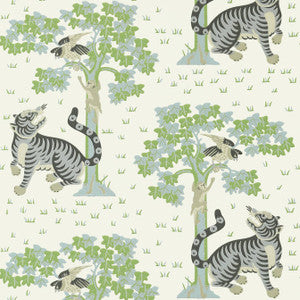 Kahna Cream and Robin's Egg AT78781 by Anna French Wallpaper