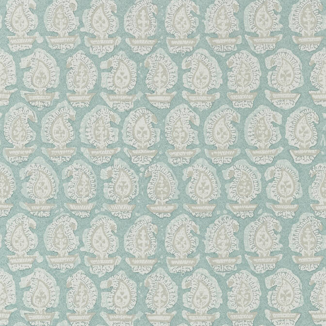 Gada Paisley Robin's Egg AT78783 by Anna French Wallpaper Anna French Wallpaper Gada Paisley Robin's Egg AT78783Wallpaper Palampore Non Woven Wallpaper UNITED KINGDOM </p><p>Repeat: V: 9 27 - Fabric Carolina -