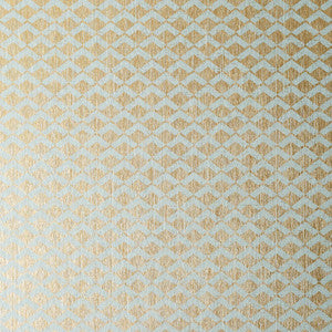 Cashiers Aqua on Metallic Gold AT79111 by Anna French Wallpaper