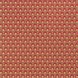 Spencer Metallic Gold on Red AT79155 by Anna French Wallpaper