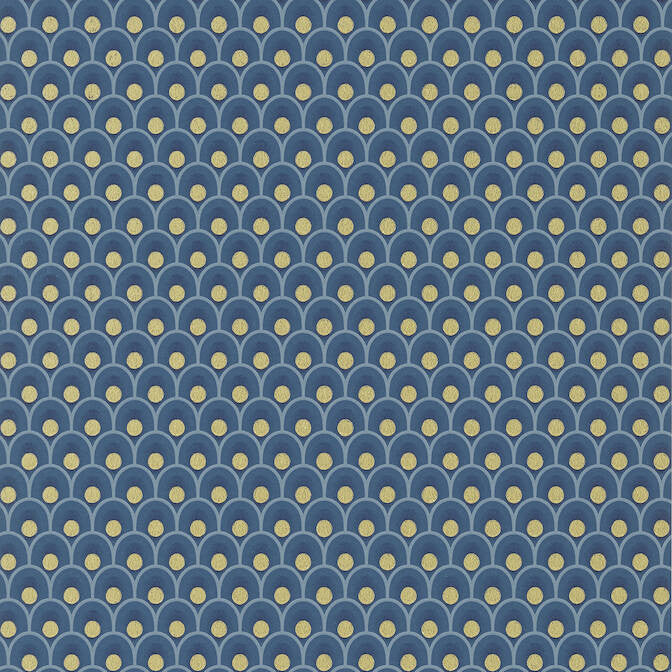 Spencer Metallic Gold on Navy AT79156 by Anna French Wallpaper Anna French Wallpaper Spencer Metallic Gold on Navy AT79156Wallpaper Small Scale Non Woven Wallpaper UNITED KINGDOM </p><p>Repeat: V: 2 20.5 - Fabric Carolina -