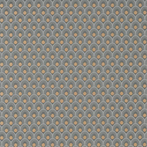Spencer Metallic Copper on Charcoal AT79157 by Anna French Wallpaper