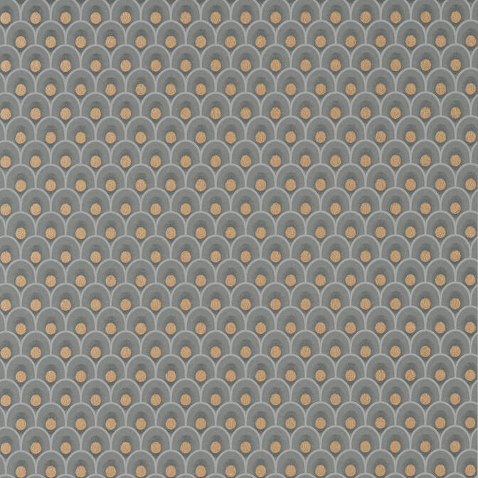 Spencer Metallic Copper on Charcoal AT79157 by Anna French Wallpaper Anna French Wallpaper Spencer Metallic Copper on Charcoal AT79157Wallpaper Small Scale Non Woven Wallpaper UNITED KINGDOM </p><p>Repeat: V: 2 20.5 - Fabric Carolina -