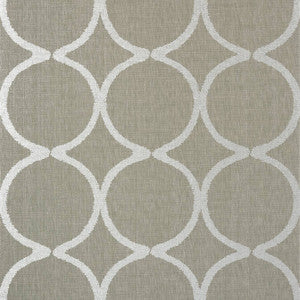 Watercourse Metallic Silver on Taupe AT7947 by Anna French Wallpaper