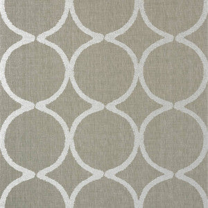 Watercourse Metallic Silver on Taupe AT7947 By Anna French Wallpaper
