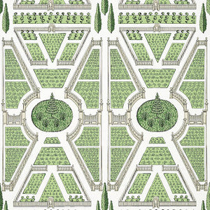 Aerial Garden Green AT9599 by Anna French Wallpaper
