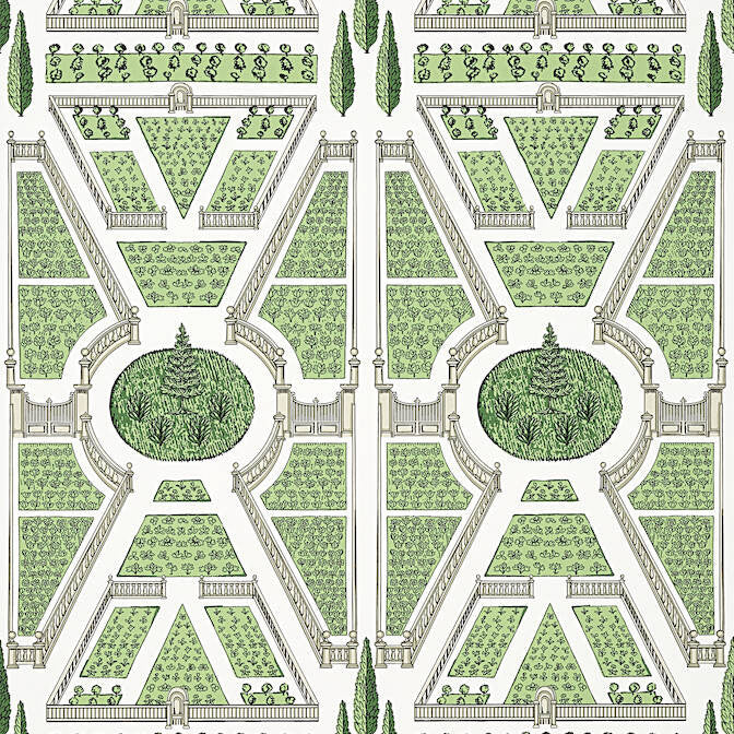 Aerial Garden Green AT9599 by Anna French Wallpaper Anna French Wallpaper Aerial Garden Green AT9599Wallpaper Savoy Non Woven Wallpaper U.S.A. </p><p>Repeat: V: 25.25 27 - Fabric Carolina -
