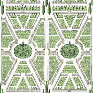 Aerial Garden Green AT9599 by Anna French Wallpaper