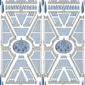 Aerial Garden Blue AT9600 by Anna French Wallpaper