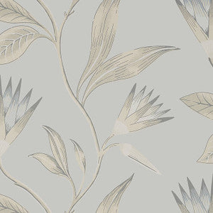 Cleo Vine Spa Blue AT9619 by Anna French Wallpaper