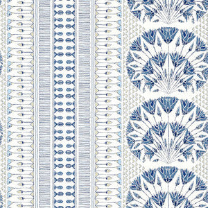 Cairo Blue and White AT9624 by Anna French Wallpaper