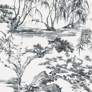 Kyoto Black AT9829 by Anna French Wallpaper