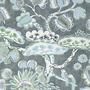 Tree House Grey AT9864 by Anna French Wallpaper