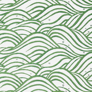 Waves Emerald Green AT9874 by Anna French Wallpaper