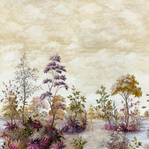 Cumbria Mural Eggplant on Pearl ATM16153 by Thibaut Wallpaper