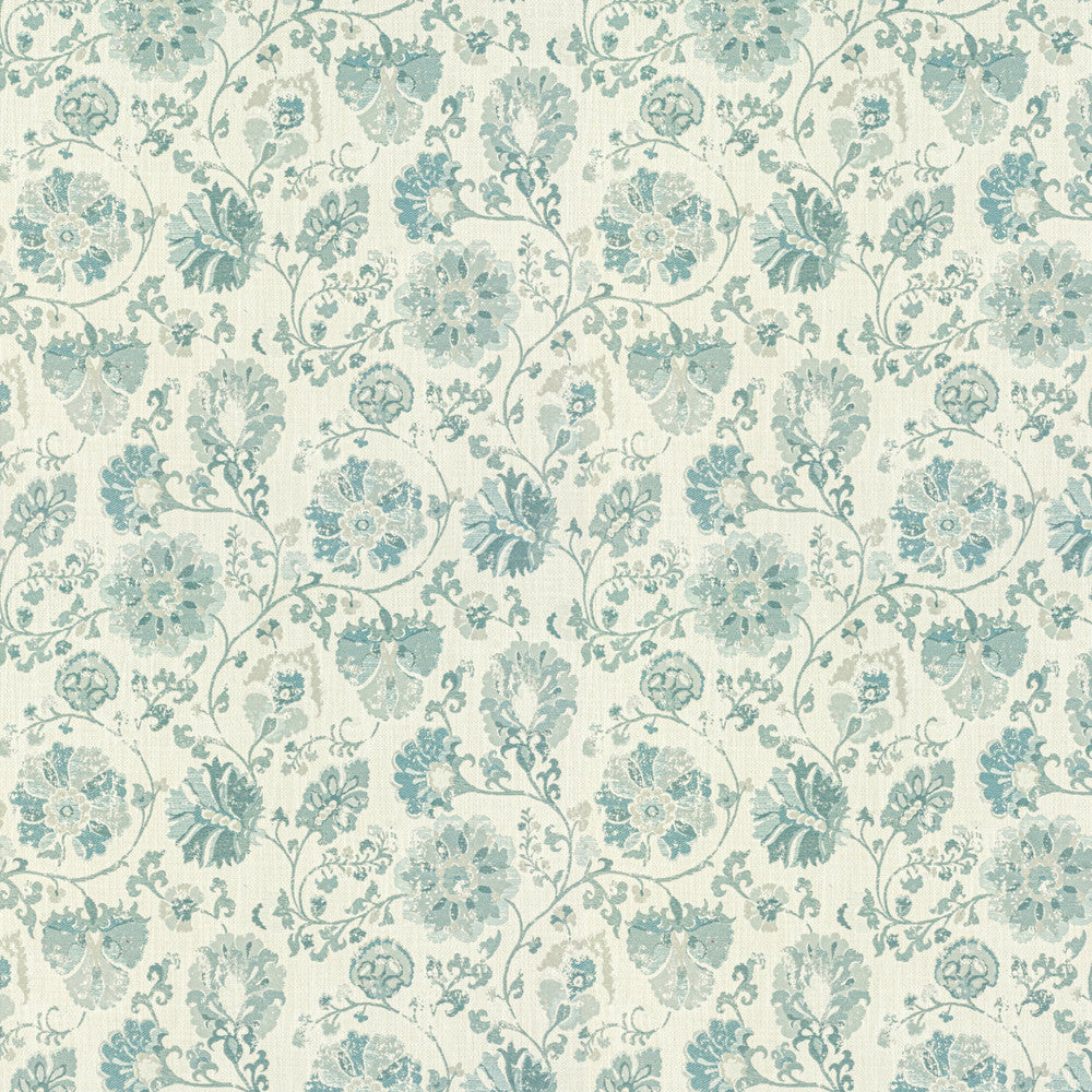 Attire 1 Caribbean by Stout Designer Fabric COMFORTABLE LIVING GLACIER/LAGOON 100%POL CHINA WYZENBEEK 37 000 DOUBLE RUB WEAR TEST (HEAVY DUTY) FLAME RETARDANT-U.F.A.C. CLASS 1 CATB 117-2013 Horizontal: 28.5 and Vertical: 28 57 in - Swanky Fabrics -