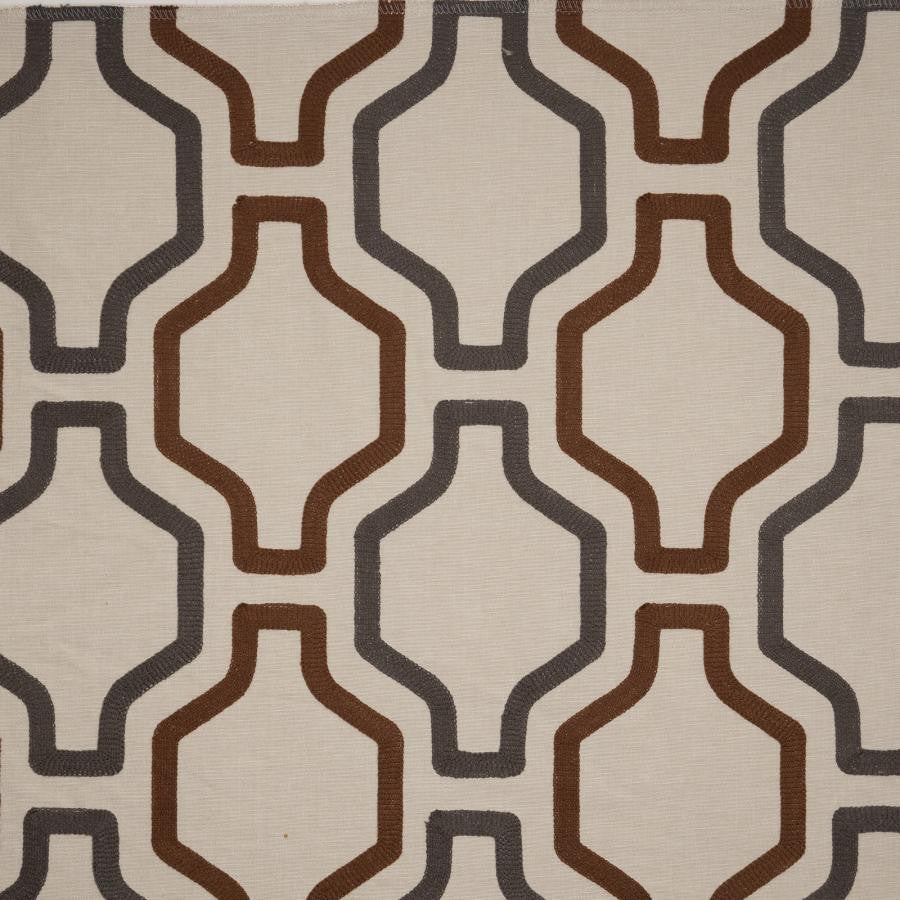 Amphora # 606 Carob by Maxwell Designer Fabric Color Theory-Vol.Viii Tigerseye 65% COTTON
35% ACRYLIC EMB.-100% ACRYLIC INDIA V-7.5" H-7.5" 54"EMB.52" - Swanky Fabrics -
